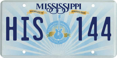 MS license plate HIS144