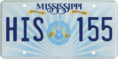 MS license plate HIS155