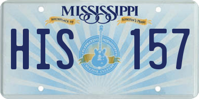 MS license plate HIS157