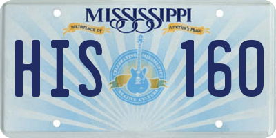 MS license plate HIS160