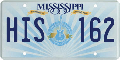 MS license plate HIS162
