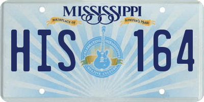 MS license plate HIS164