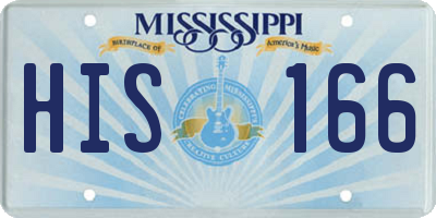 MS license plate HIS166