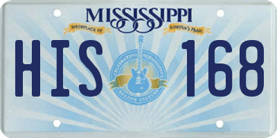 MS license plate HIS168