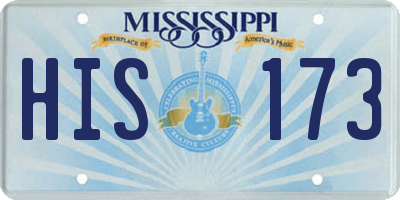MS license plate HIS173