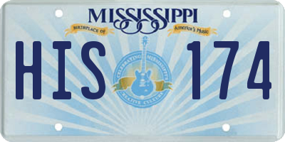 MS license plate HIS174