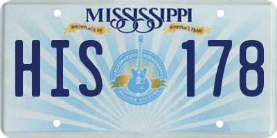 MS license plate HIS178