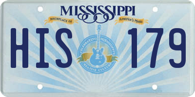 MS license plate HIS179