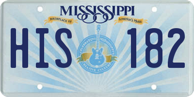 MS license plate HIS182