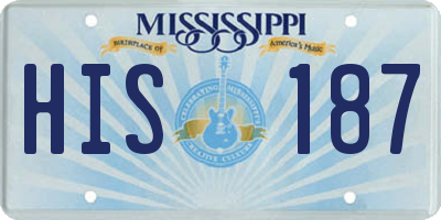 MS license plate HIS187