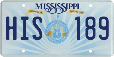 MS license plate HIS189