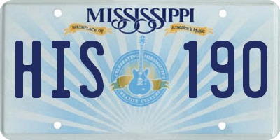 MS license plate HIS190