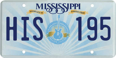 MS license plate HIS195