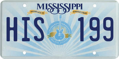 MS license plate HIS199