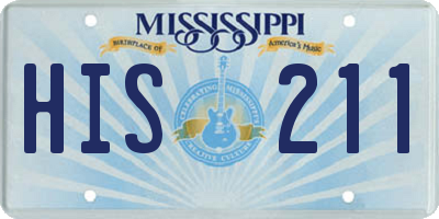 MS license plate HIS211
