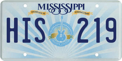 MS license plate HIS219