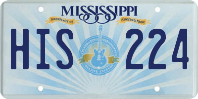 MS license plate HIS224