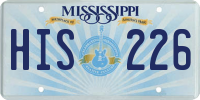 MS license plate HIS226