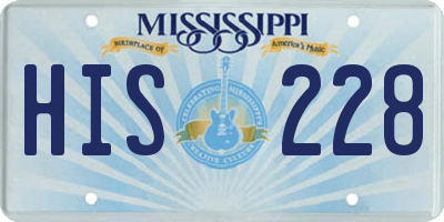 MS license plate HIS228