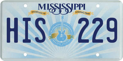 MS license plate HIS229