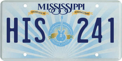 MS license plate HIS241