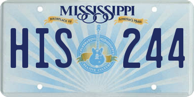 MS license plate HIS244