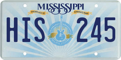 MS license plate HIS245