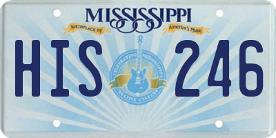 MS license plate HIS246
