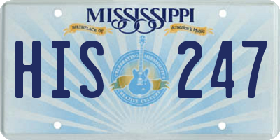 MS license plate HIS247