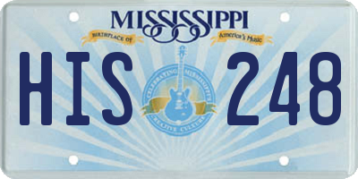 MS license plate HIS248