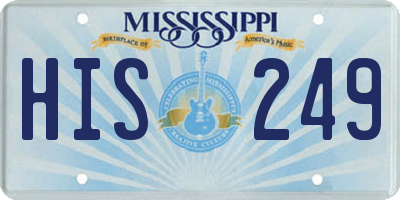 MS license plate HIS249