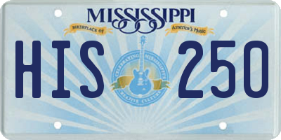 MS license plate HIS250