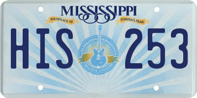 MS license plate HIS253