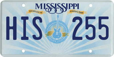 MS license plate HIS255