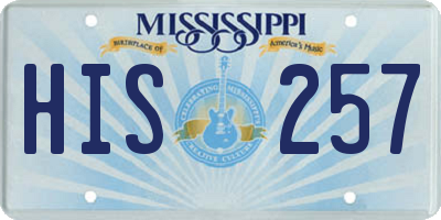 MS license plate HIS257