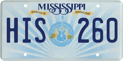 MS license plate HIS260
