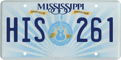 MS license plate HIS261