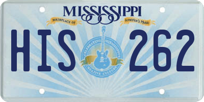 MS license plate HIS262
