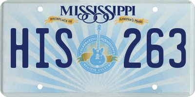 MS license plate HIS263