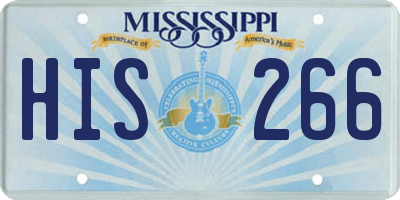 MS license plate HIS266