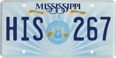 MS license plate HIS267