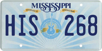 MS license plate HIS268