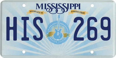 MS license plate HIS269