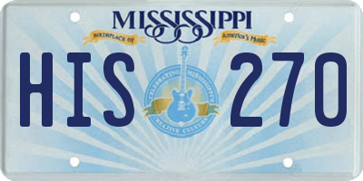 MS license plate HIS270