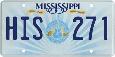 MS license plate HIS271