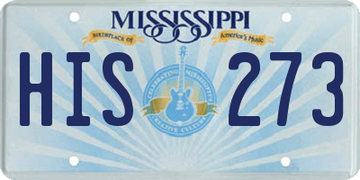 MS license plate HIS273