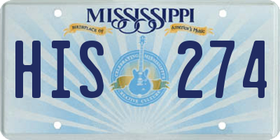 MS license plate HIS274