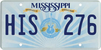 MS license plate HIS276