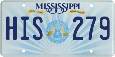 MS license plate HIS279
