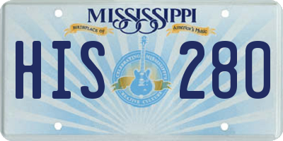 MS license plate HIS280